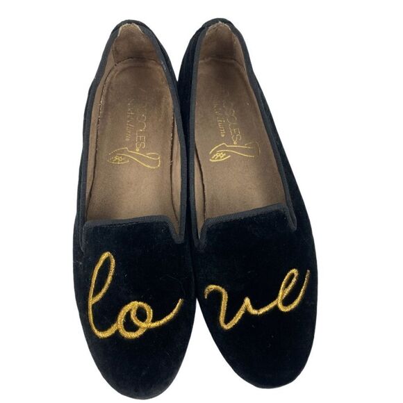 Aerosoles | Petunia black velvet smoking loafers - Picture 3 of 4